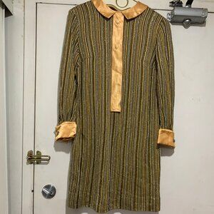 VINTAGE LONG SLEEVE STRIPE DRESSES SIZE S